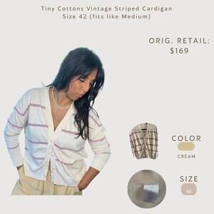 Tiny Cottons Vintage Striped Cardigan Size 42